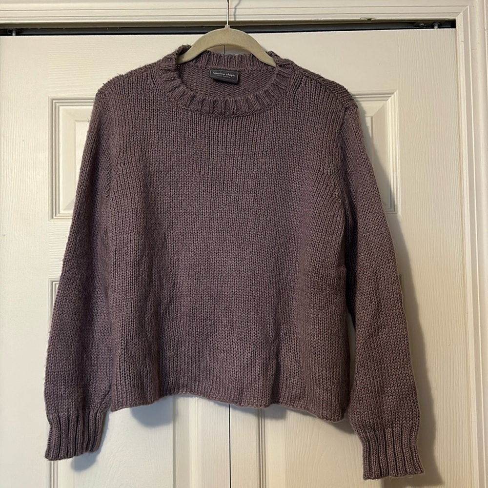 Wooden Ships Purple Crew Neck Sweater